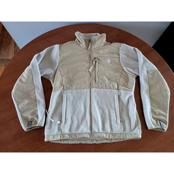 The North Face Womens Small Fleece Sweater Polartec Full Zip White Cream Color - Picture 1 of 14